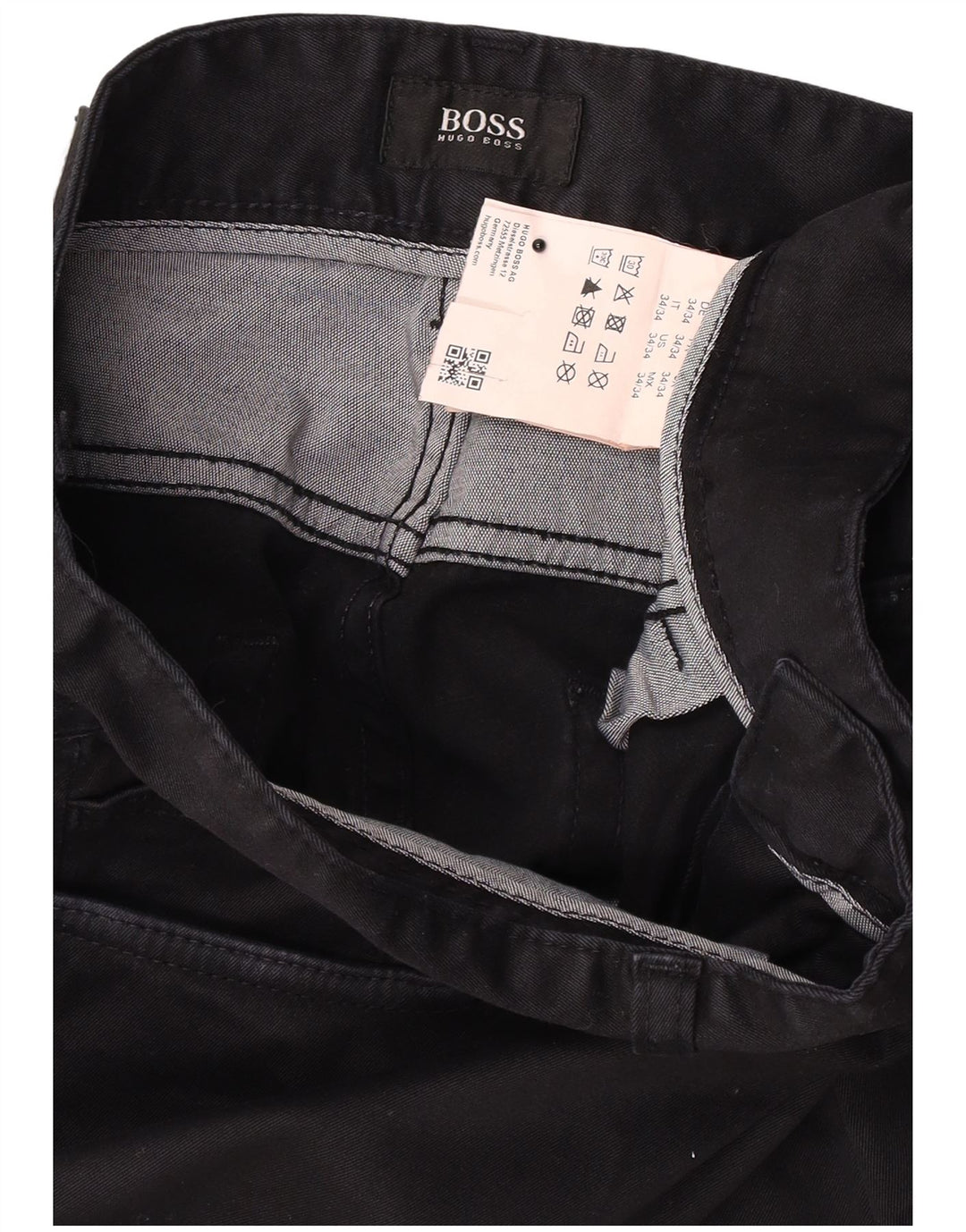 Hugo Boss Mens Slim Jeans W34 L34 Black Cotton