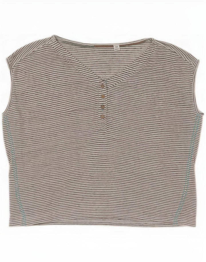 White Stuff Womens Vest Top UK 16 Large Striped Linen