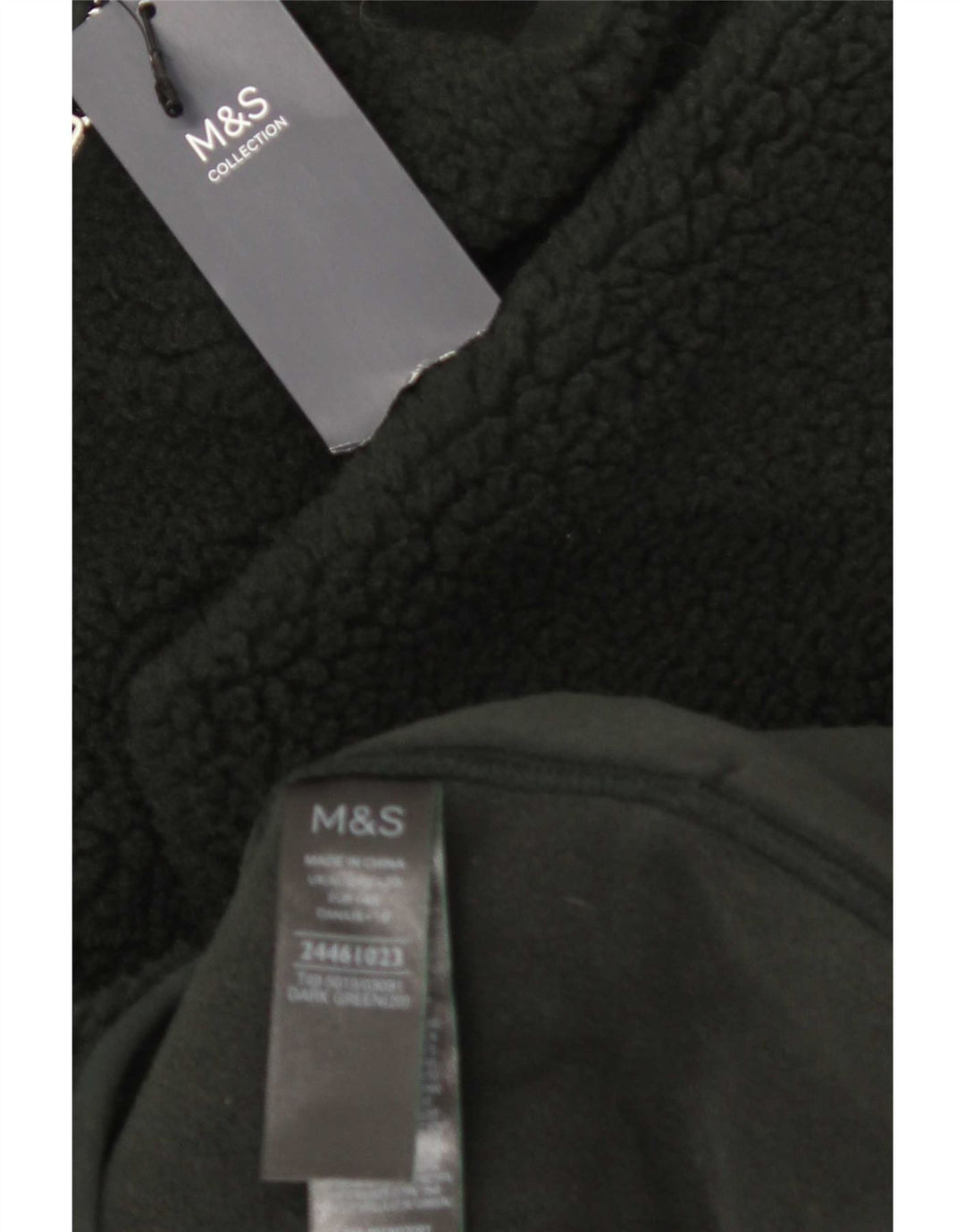 Jaqueta de lã feminina Marks & Spencer UK 20 2XL poliéster verde
