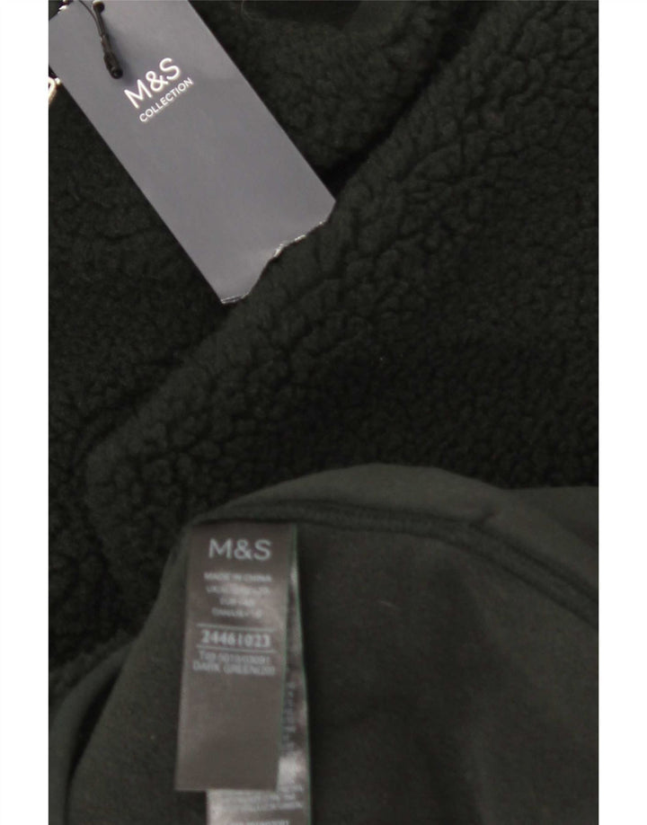 Jaqueta de lã feminina Marks & Spencer UK 20 2XL poliéster verde