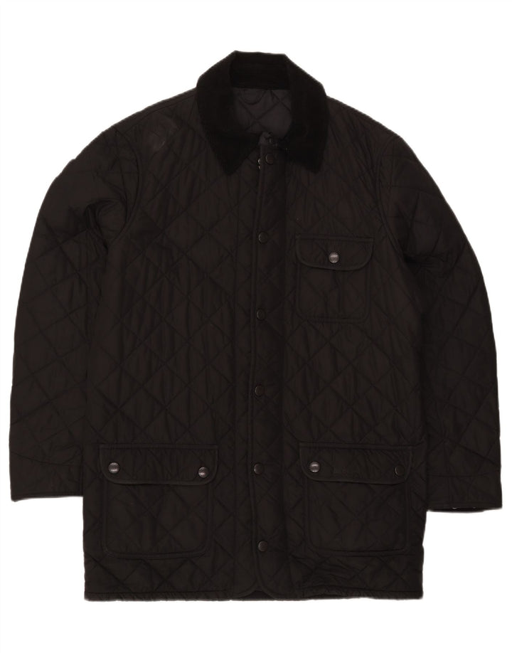 Cappotto trapuntato da uomo Barbour UK 40 grande poliestere nero