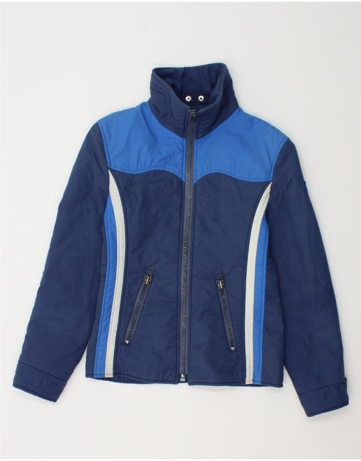 KLEPPER Womens Windbreaker Jacket EU 36 Small Blue Colourblock Polyamide Vintage Klepper and Second-Hand Klepper from Messina Hembry 