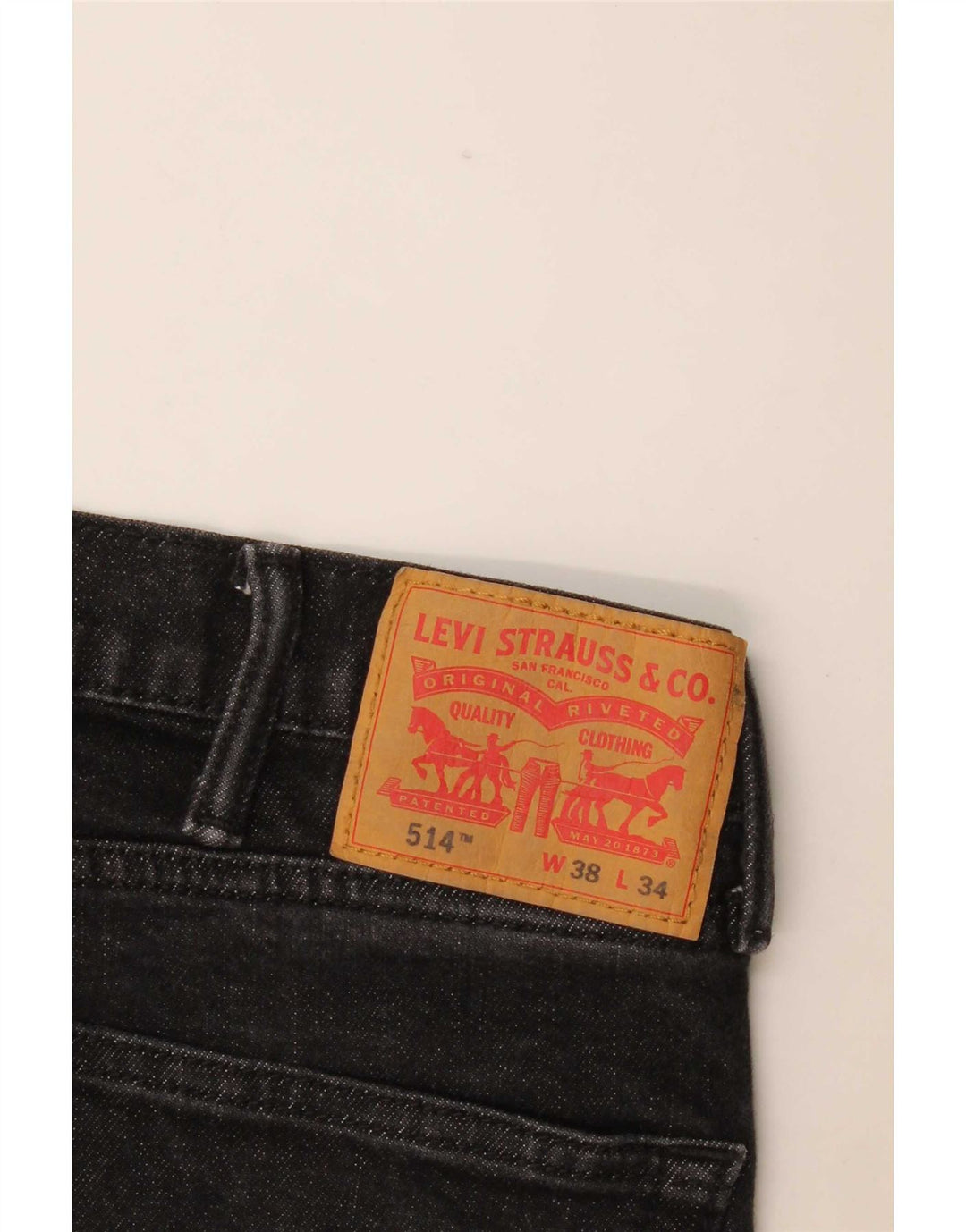 Levi's Uomo 514 Jeans dritti W38 L34 Cotone Nero