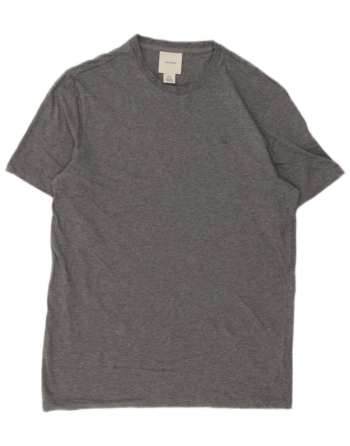 Calvin Klein Herren T-Shirt Top Small Grau Baumwolle
