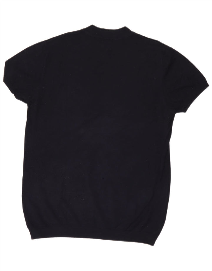 Zara Mens T-Shirt Top Large Navy Blue