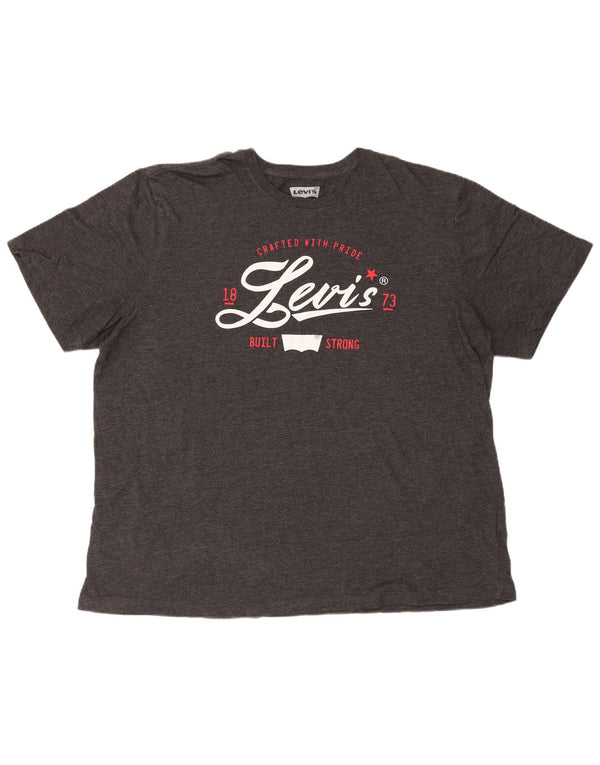 Ανδρικό γραφικό T-Shirt Levi's Top 2XL Γκρι βαμβακερό