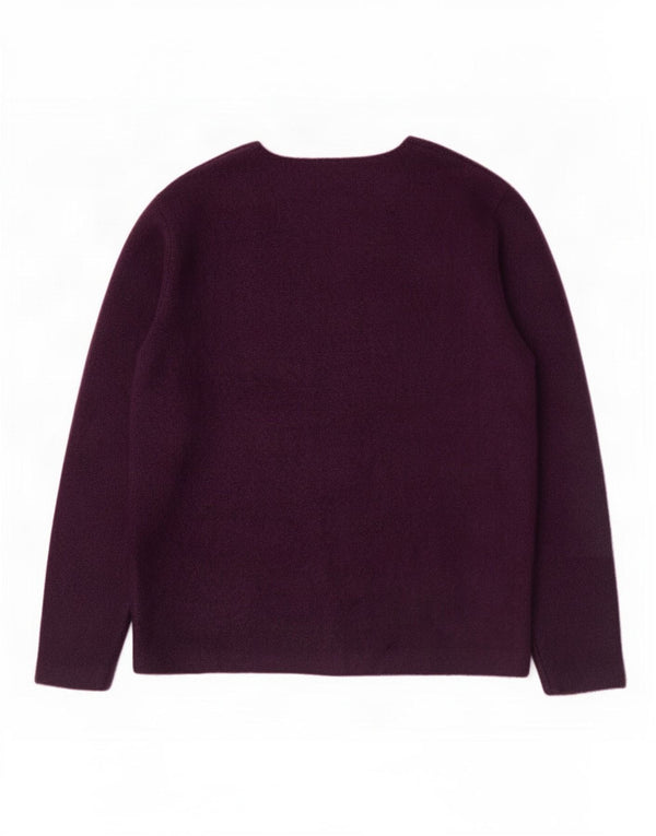 Zara Mens Boat Neck Jumper Sweater Large Purple Cotton