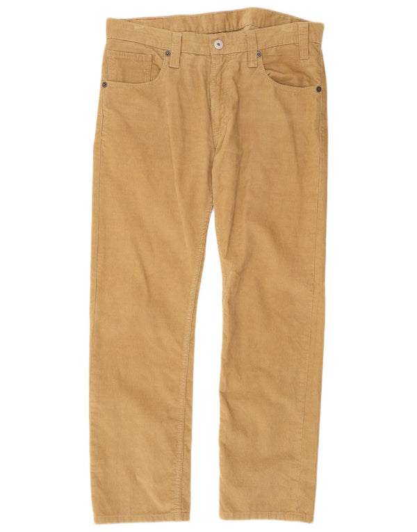 Pantaloni Levi's 504 drepti din catifea pentru bărbați W36 L32 bumbac bej