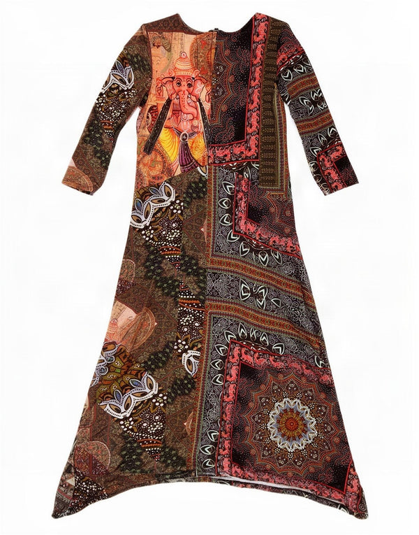 Desigual Dame Asymmetrisk Tunika Kjole UK 14 Stor Flerfarvet Blomster