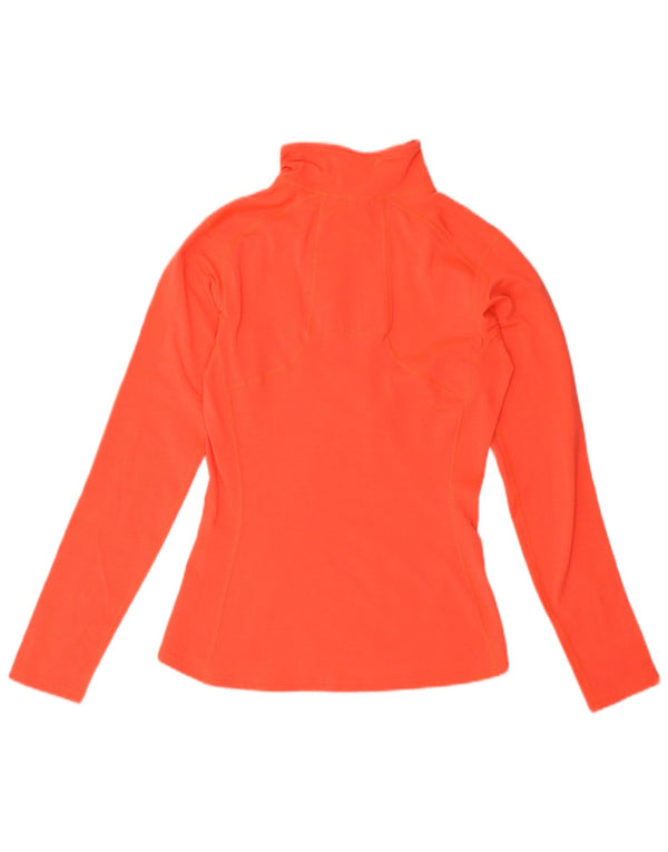 The North Face Womens Zip Neck Pullover Træningsdragt Top UK 6 XS Orange