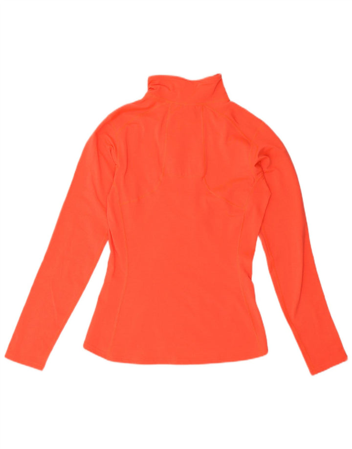 The North Face Womens Zip Neck Pullover Træningsdragt Top UK 6 XS Orange
