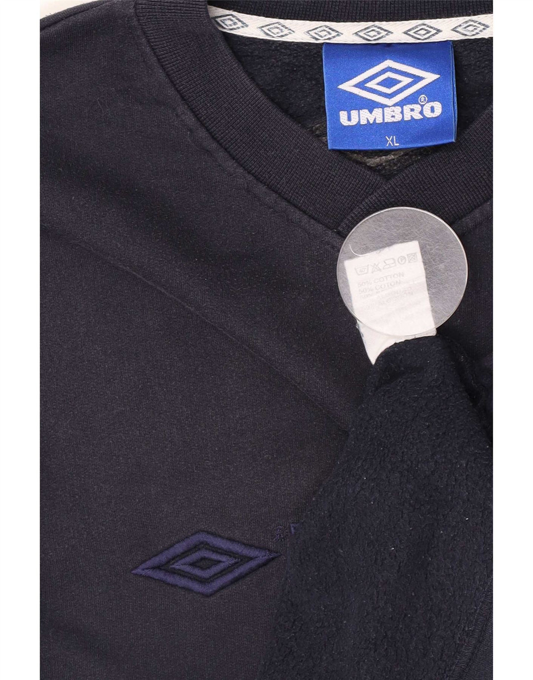 Umbro Mens Graphic Sweatshirt Jumper XL Navy Blue Cotton