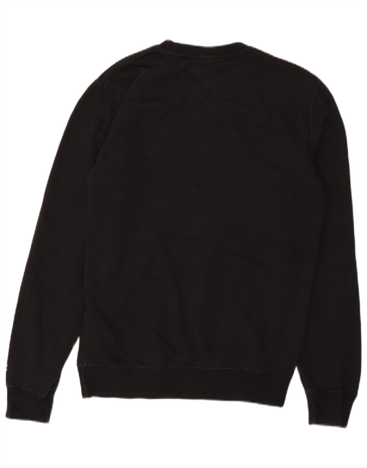 Champion Mens Graphic Sweatshirt Jumper Small Black Cotton