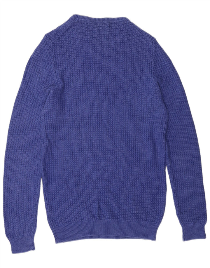 MASSIMO DUTTI Mens Crew Neck Jumper Sweater Small Blue Cotton