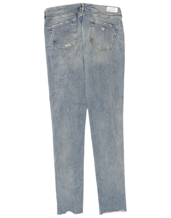 Guess Damen Distressed Skinny Jeans W30 L32 Blaue Baumwolle