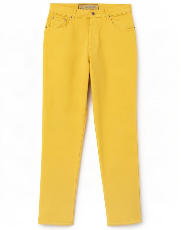 Oil Company Herre Tapered Jeans IT 50 Large W34 L33 Yellow Cotton