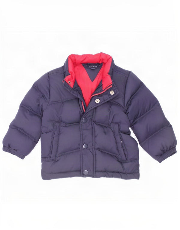 Jaqueta acolchoada Tommy Hilfiger para meninos 12-18 meses azul marinho nylon