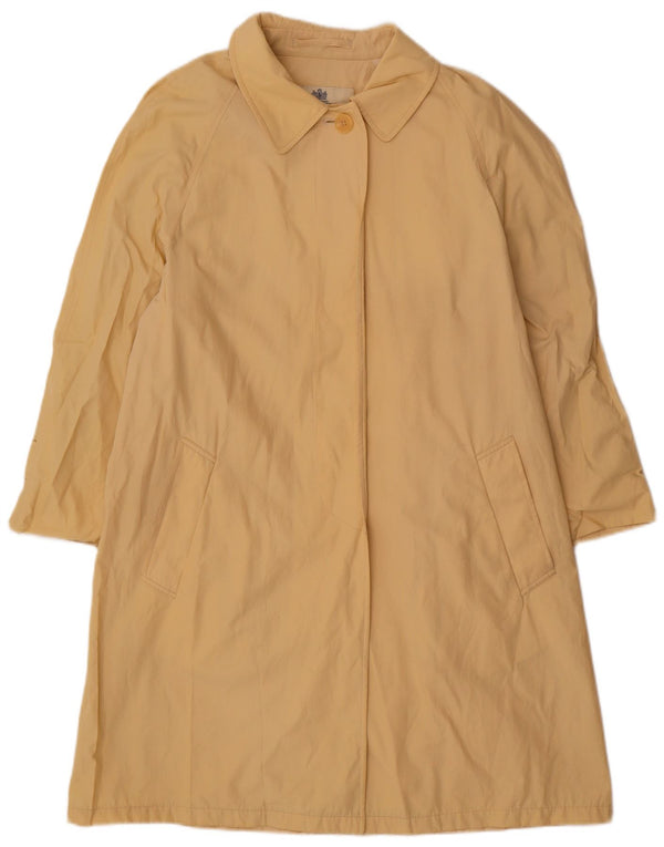 Aquascutum Damen Übergroßer Trenchcoat UK 12 Mittelgelbe Baumwolle