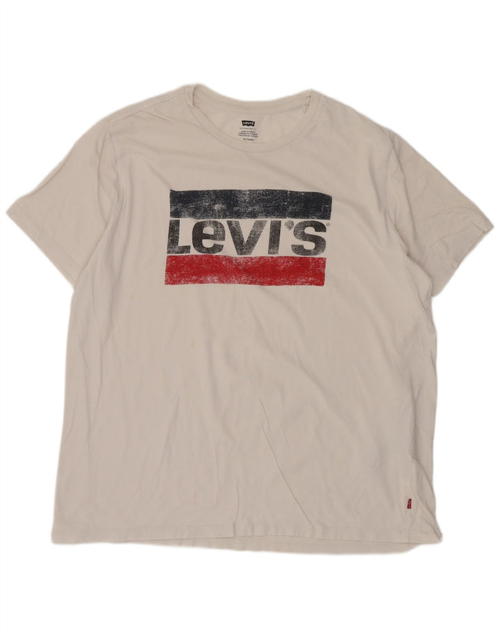 Levi's Mens Graphic T-Shirt Top XL White Cotton