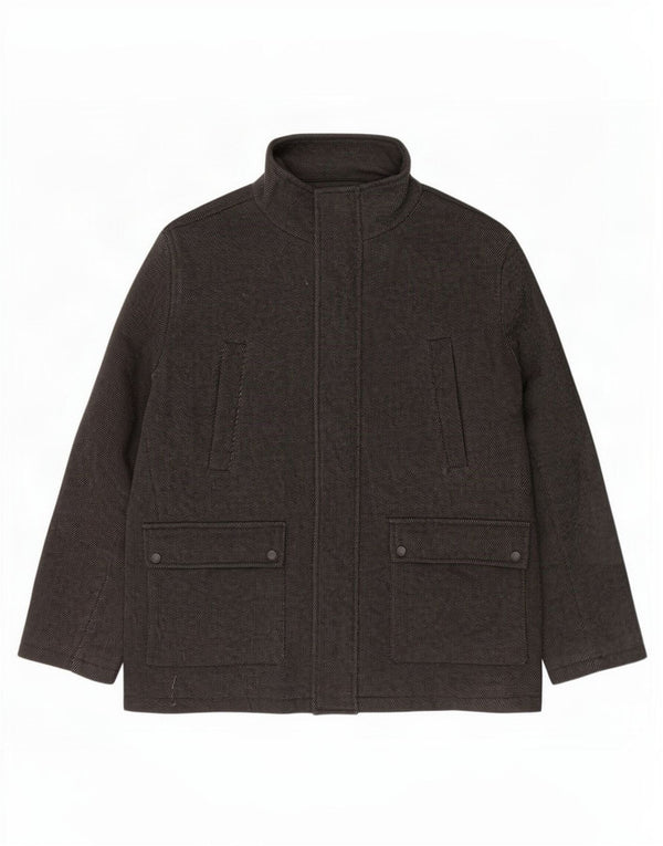 Giacca utility da uomo Calvin Klein UK 40 Large Grey Gessato Lana