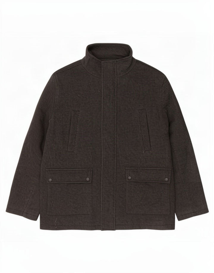 Giacca utility da uomo Calvin Klein UK 40 Large Grey Gessato Lana