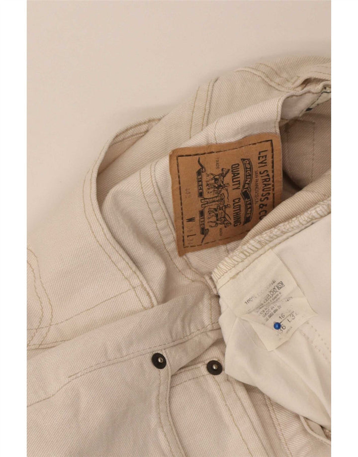Levi's Mens Straight Jeans W36 L34 Beige Cotton