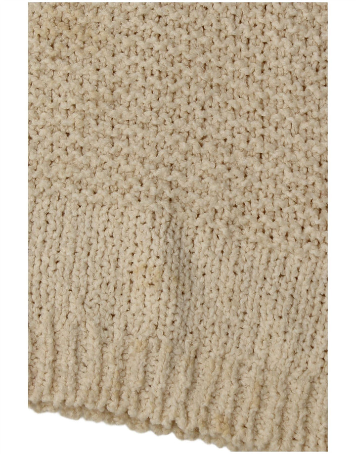 Topshop Womens Oversized Turtle Neck Jumper Sweater UK 8 Small Off White
