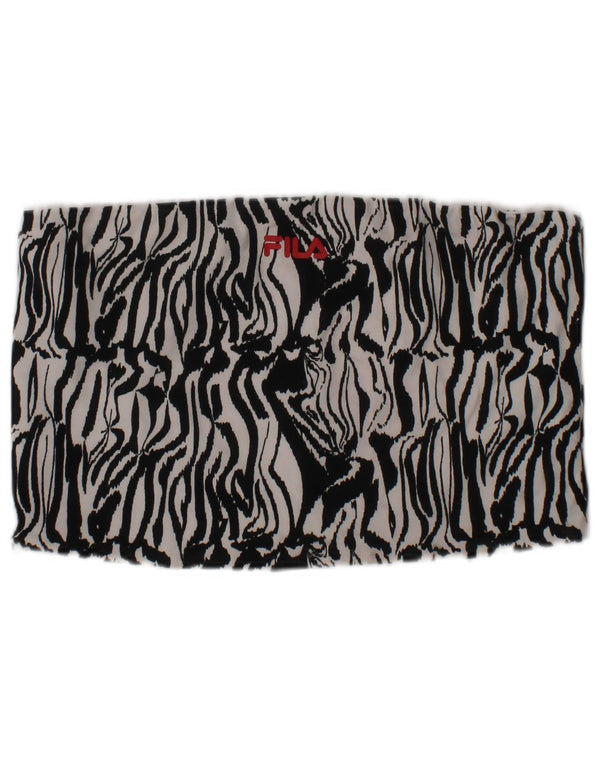 Fila Reggiseno sportivo senza spalline da donna Top piccolo bianco in cotone con stampa animalier