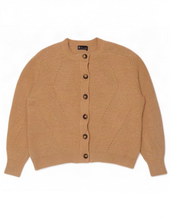 Marks & Spencer Damski sweter o luźnym kroju, UK 16, duży, beżowy, akrylowy