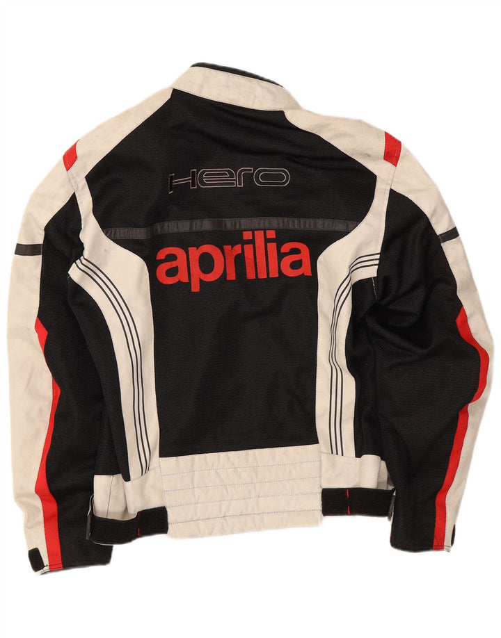 Aprilia Mens Graphic Racer Jacket UK 38 Medium Black Colourblock Polyester