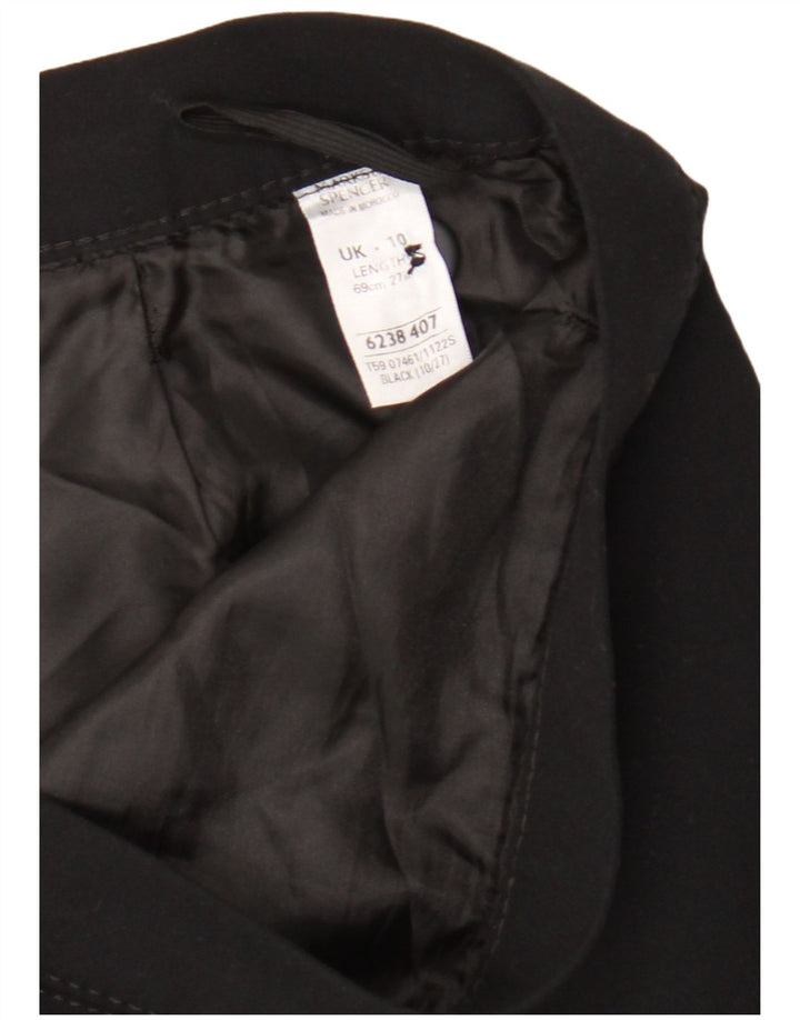 Marks & Spencer Womens Pencil Skirt UK 10 Small W28 Black Polyester