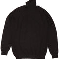 Zara Mens Roll Neck Jumper Sweater Large Black Viscose