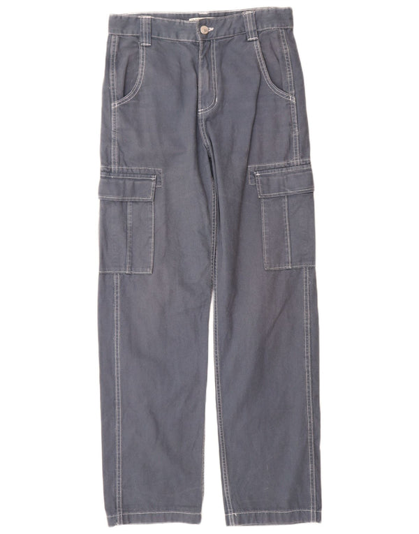 Zara Mens Straight Cargo nadrág EU 36 XS W29 L30 kék pamut