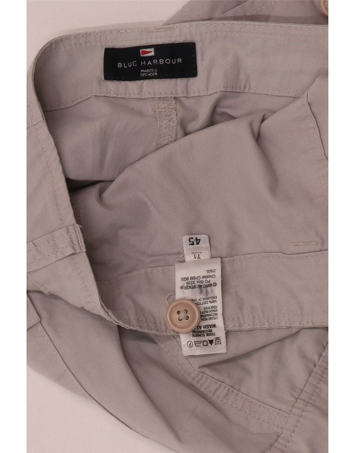Мужские шорты-карго Marks & Spencer Blue Harbour W36, большие, серые, хлопковые