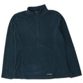 Maglione in pile da donna con collo con zip Eddie Bauer UK 16 grande poliestere blu