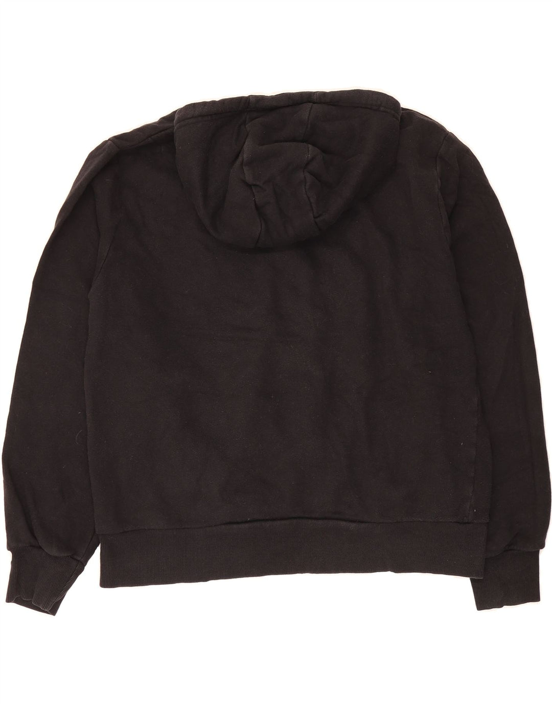 ELLESSE Womens Oversized Zip Hoodie Sweater UK 12 Medium Black Cotton Vintage Ellesse and Second-Hand Ellesse from Messina Hembry 