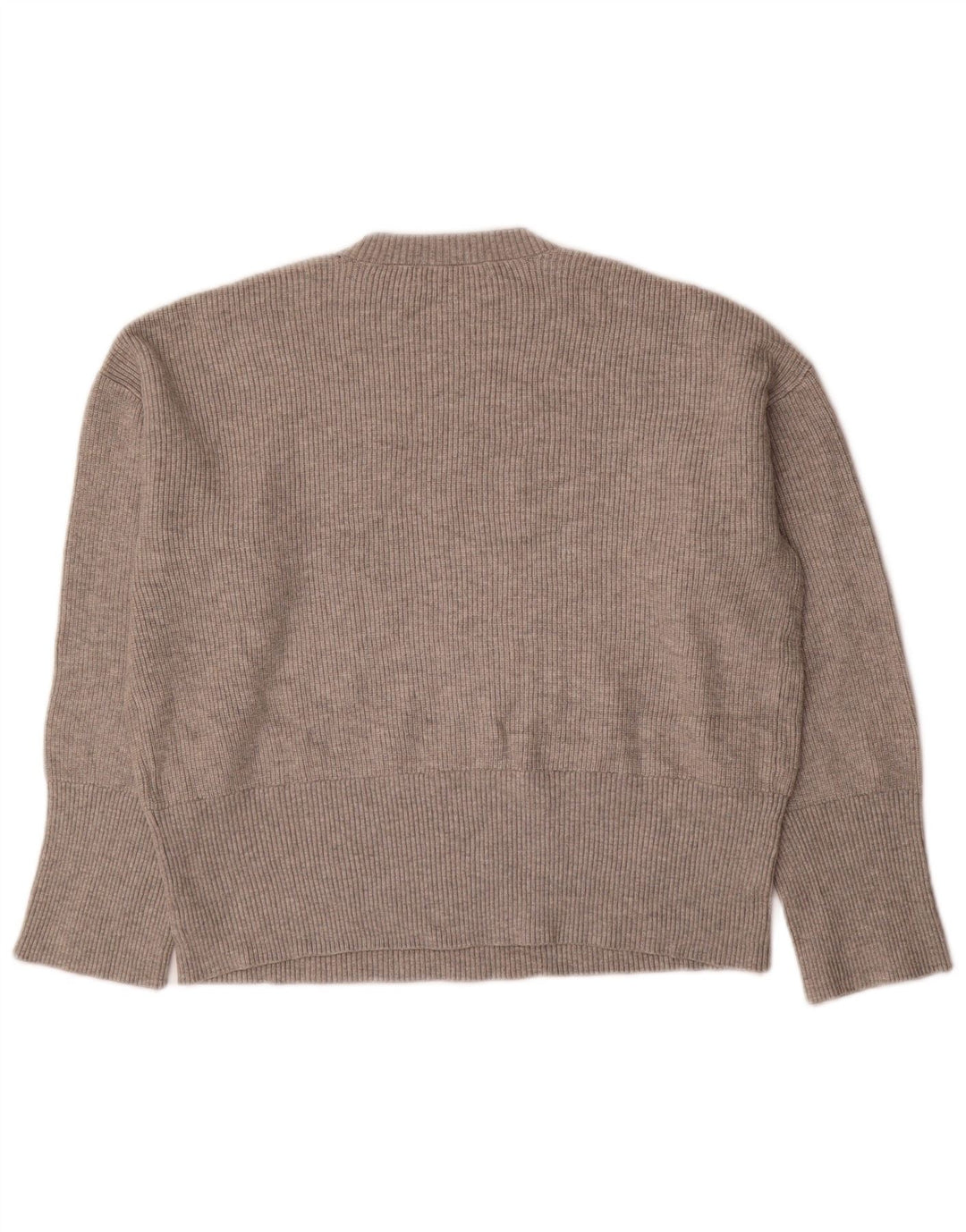 Marks & Spencer Womens Oversized Crew Neck Jumper Sweater UK 14 Medium Grey