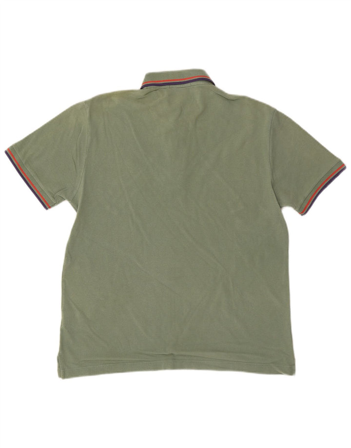 FRED PERRY Mens Polo Shirt Medium Green Cotton