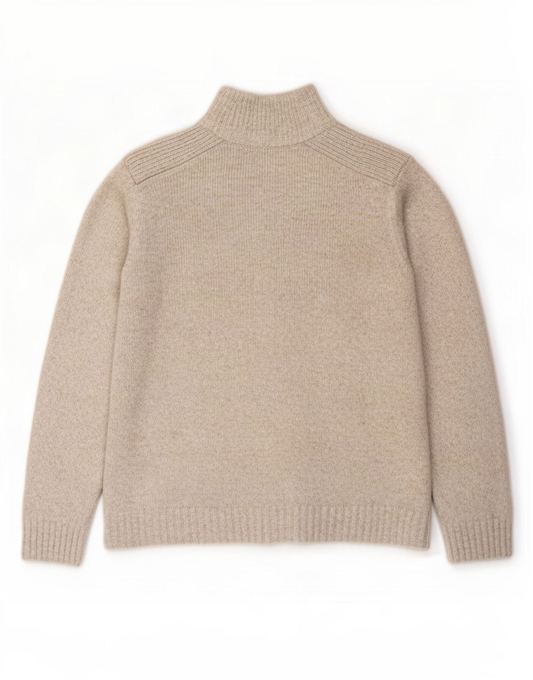 Marks & Spencer Męski sweter rozpinany, duży, beżowy, nakrapiany akryl