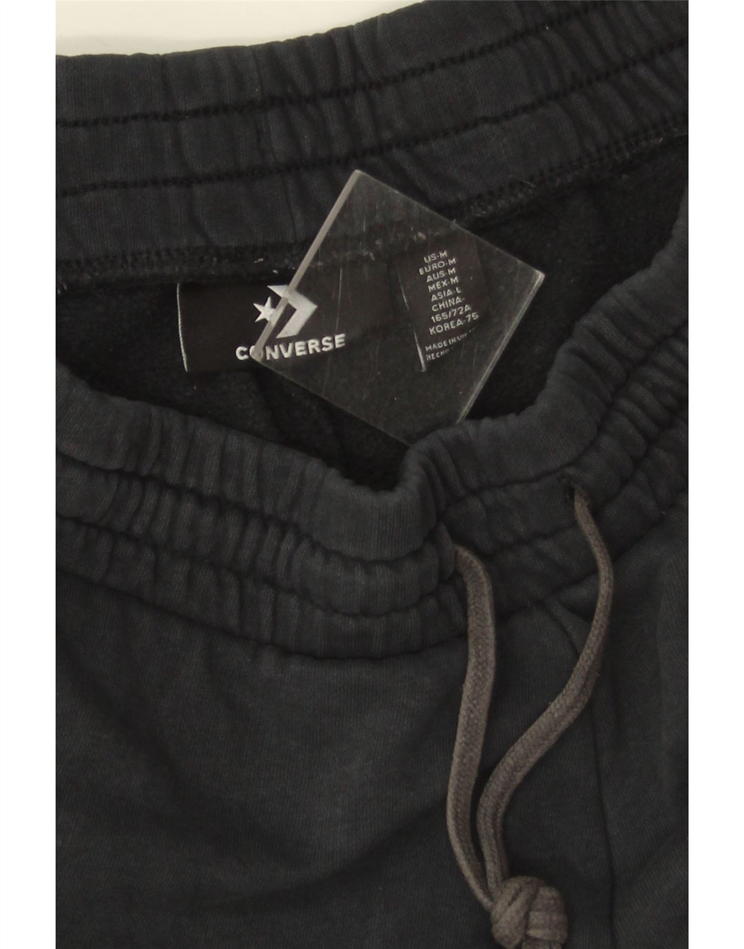 Converse Womens Tracksuit Trousers Joggers UK 12 Medium Black Cotton