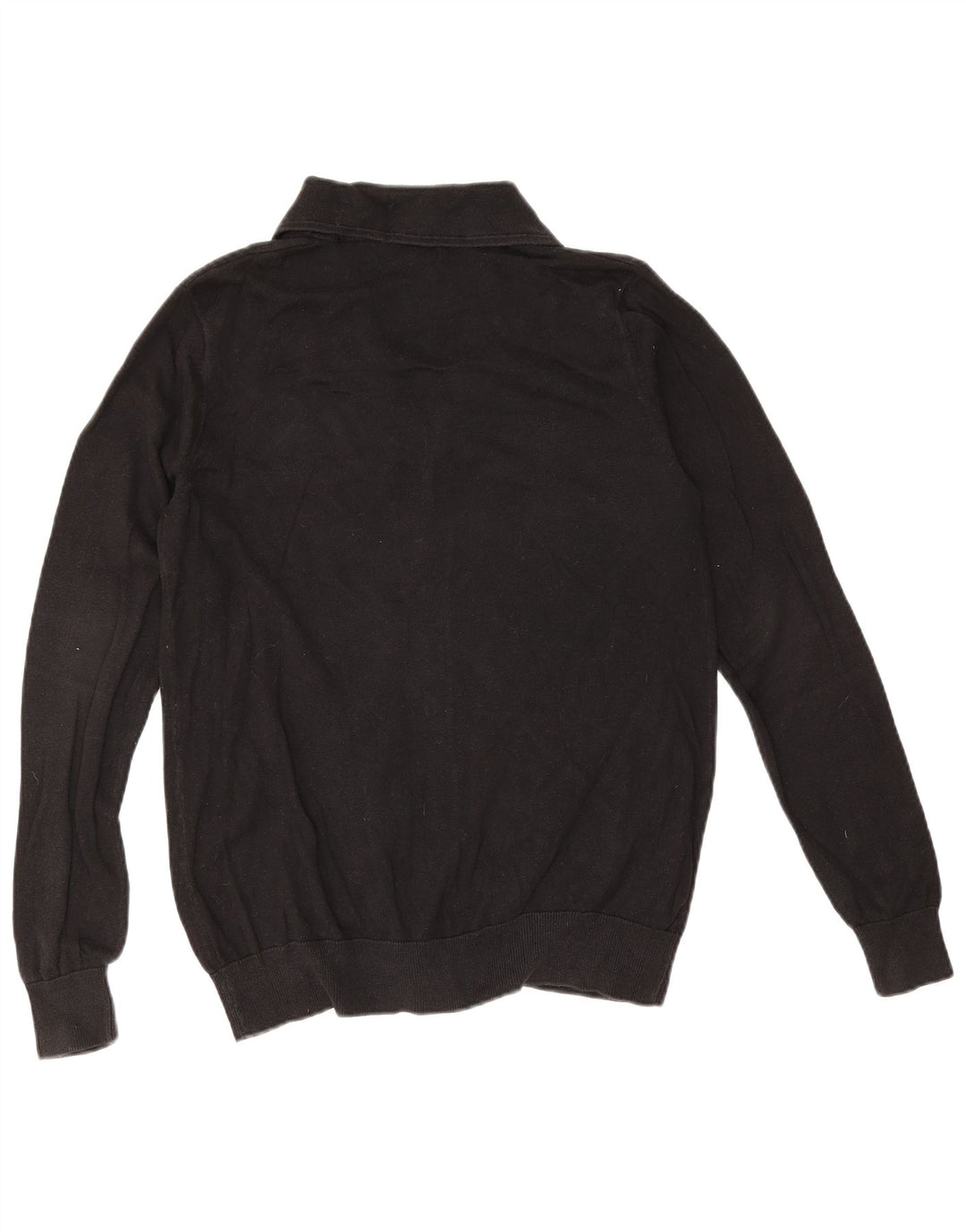 Fred Perry Boys Cardigan Sweater 13-14 Years Large Black Cotton