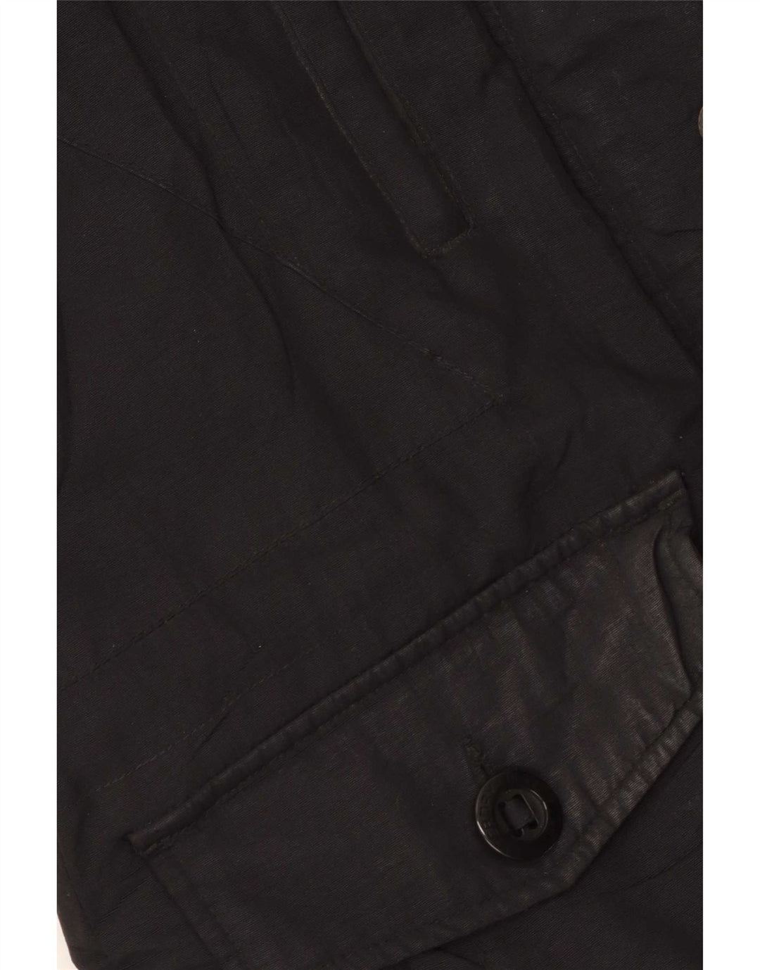 Giacca parka da donna con cappuccio Superdry UK 12 nylon nero medio