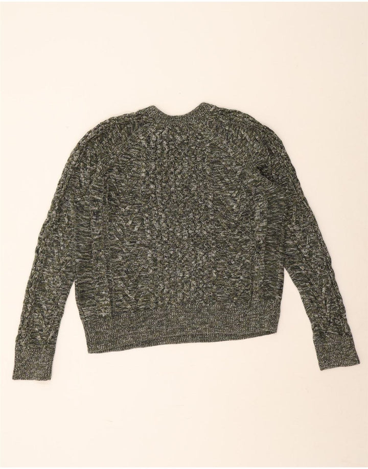Gap Womens Oversized Crew Neck Jumper Sweater UK 16 Large Grey Flecked