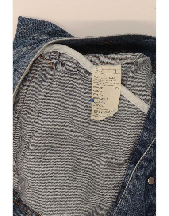 Sisley Herren Jeansjacke UK 36 Small Blaue Baumwolle