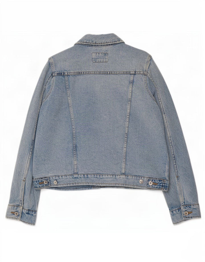 Marks & Spencer Damen Jeansjacke UK 14 Mittelblaue Baumwolle