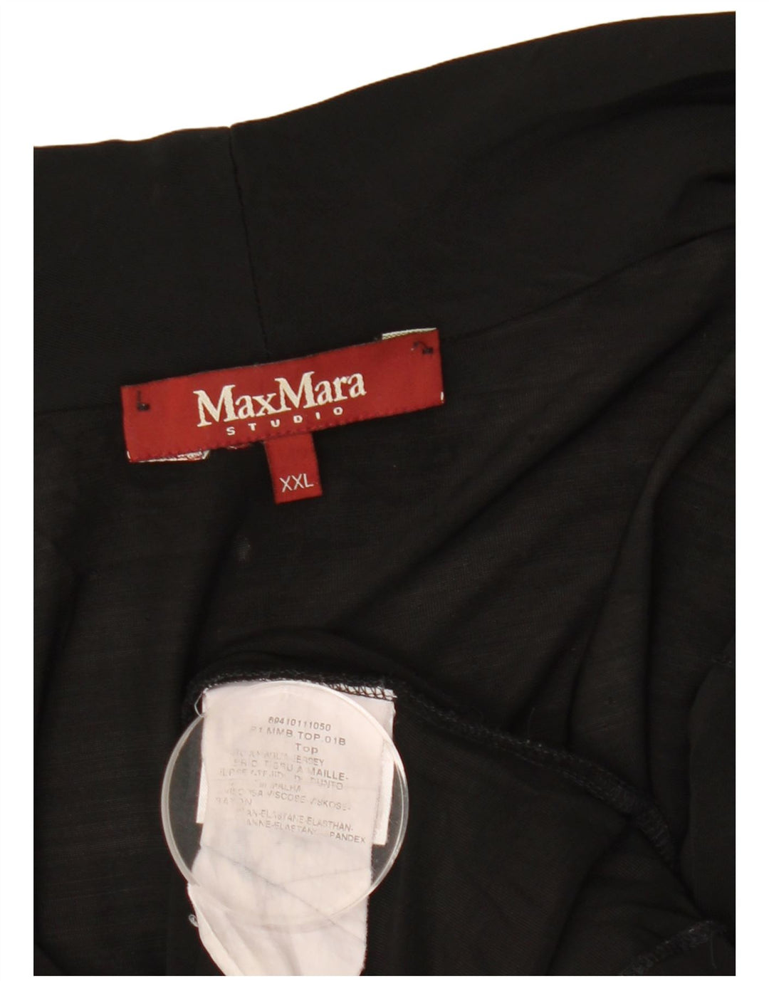Max Mara Womens Sleeveless Blouse Top UK 20 2XL Black Viscose