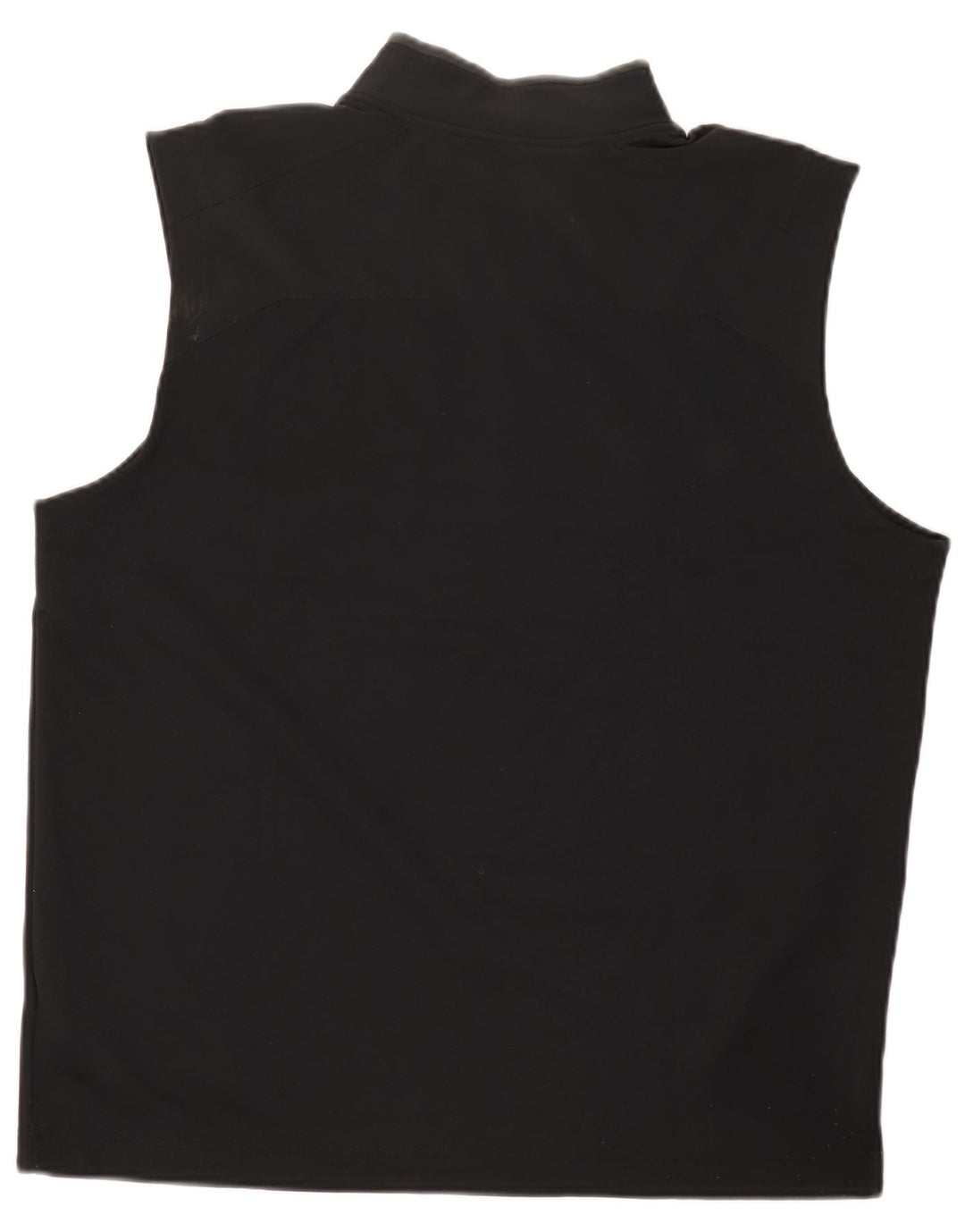 Vestă pentru bărbați Dri Fit, cu fermoar și gât, poliester mare, negru