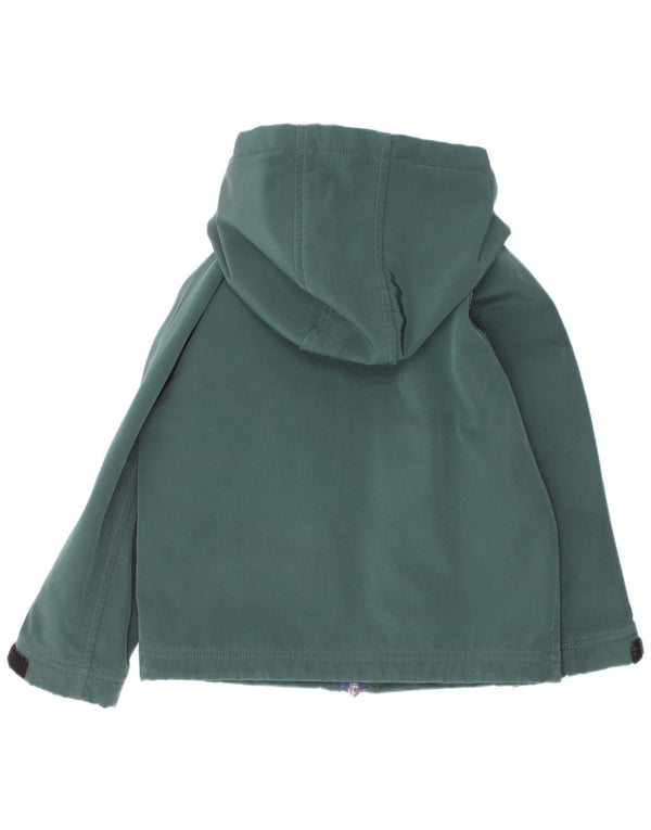 Jaqueta corta-vento com capuz K-Way Boys 4-5 anos poliéster verde