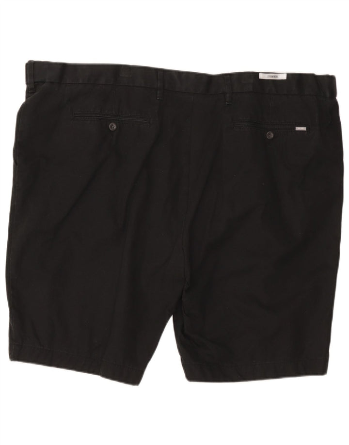 Marks & Spencer Mens Regular Fit Chino Shorts W48 4XL Black Cotton