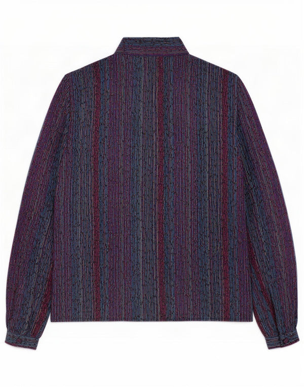 Blusa feminina vintage UK 16 listras grandes multicoloridas